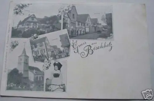 schöne Ak Gruss aus Bischholz Gasthof usw. 1899