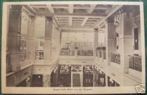schöne Ak Innenansicht Grand Cafe Mannheim 1918