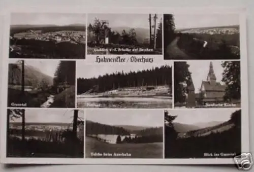 schöne Ak Hahnenklee im Oberharz Freibad usw. 1941