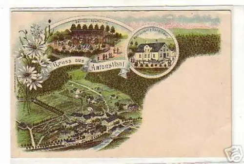 schöne Ak Gruss vom Gasthof Antonsthal um 1900