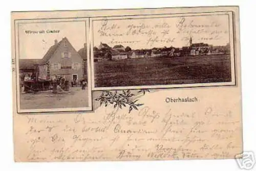 schöne Ak Oberhaslach Gastwirtschaft 1902
