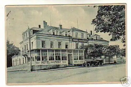 schöne Ak Hotel zur Post Langebrück bei Dresden 1925
