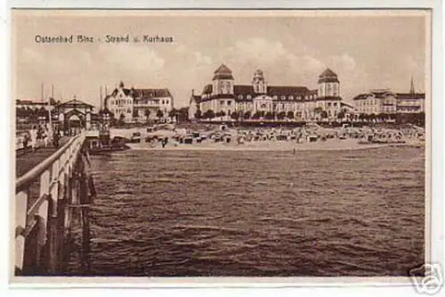 schöne Ak Ostseebad Binz Strand- und Kurhaus um 1920