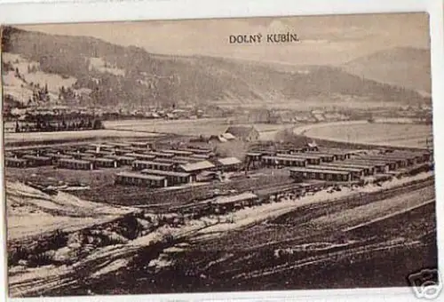 04496 Ak Böhmen Dolný Kubin Barackenlager um 1920