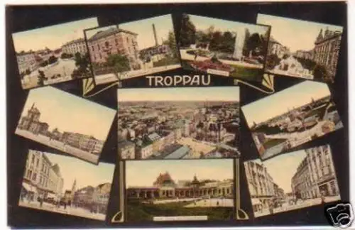 22090 Mehrbild Ak Troppau Elektrizitätswerk usw. 1909
