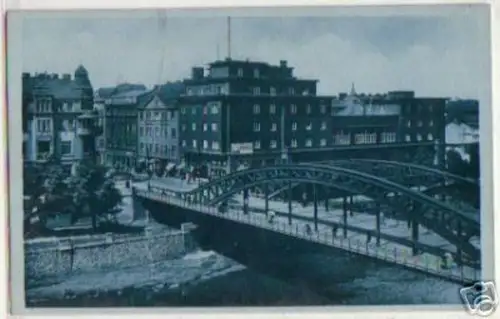 15290 Ak Mährisch Ostrau Reichsbrücke 1941