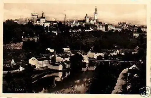 16426 Ak Tabor in Böhmen Totalansicht 1940