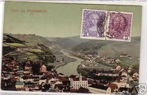 33543 Ak Gruss aus Eisenbrod Böhmen Totalansicht 1908
