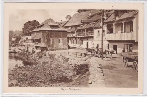 41535 Ak Eger Cheb - alte Gebereien um 1920