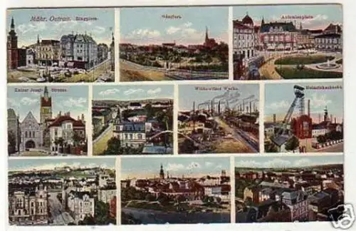 32856 Mehrbild Ak Mährisch Ostrau Schacht usw. 1925