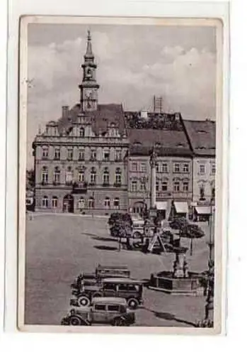 40145 Ak Böhm. Leipa Marktplatz und Rathaus 1935