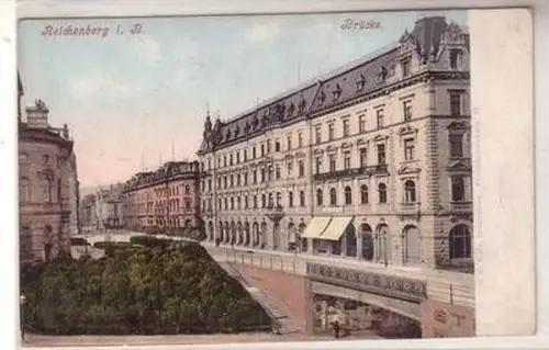 55160 Ak Reichenberg in Böhmen Brücke um 1900