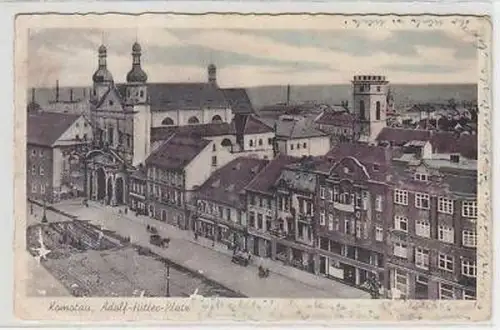 43419 Ak Komotau Strassenansicht 1942