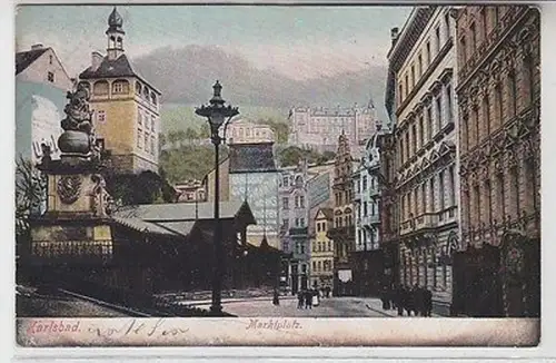 61212 Ak Karlsbad Marktplatz 1907