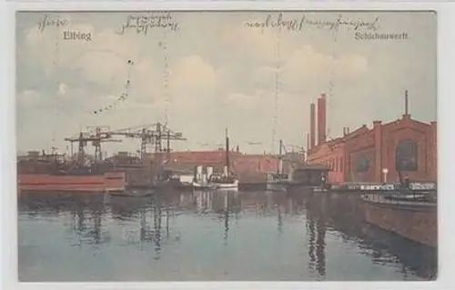 55717 Ak Elbing Schichauwerft 1915