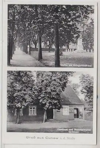 53754 Mehrbild Ak Gruß aus Cunow an der Strasse um 1938