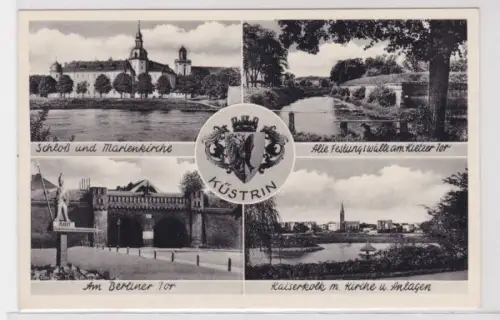 69926 AK Küstrin (Kostrzyn nad Odra) - Schloß, Marienkirche, Berliner Tor