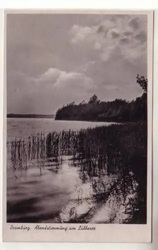 56547 Ak Dramburg Abendstimmung am Lübbesee um 1930