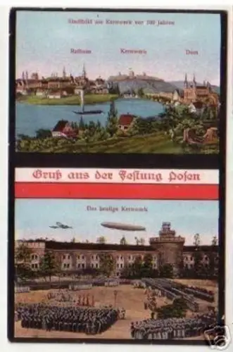 19508 Ak Gruß aus der Festung Posen um 1915