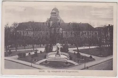 42725 Sagan kgl. Amtsgericht und Kriegerdenkmal 1915