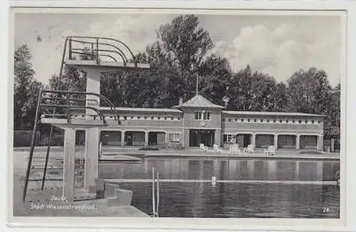 51708 Ak Jauer städtisches Wiesenstrandbad 1939