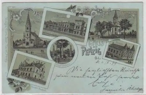 49534 Mondscheinkarte Gruß aus Penzig O.-L. 1899