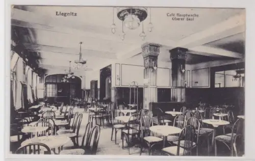 78605 Ak Liegnitz Legnica Café Hauptwache oberer Saal 1917