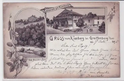 77029 Vorläufer AK Gruss vom Kienberg bei Greiffenberg i. Schl. - Restaurant 189