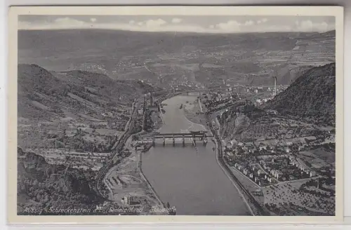 68786 Feldpost Ak Aussig Schreckenstein an der Elbe Staustufe 1940