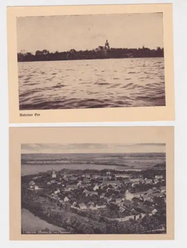 2x 68939 AK Mohrin in der Neumark - Luftaufnahme und Mohriner See