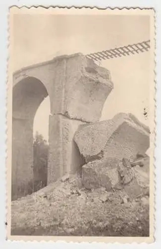 12165 Foto zerstörte Eisenbahnbrücke 2. Weltkrieg