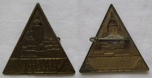 seltenes Blech Abzeichen Sängerfest Mittweida 31.Aug. - 1.Sept.1929 (118639)