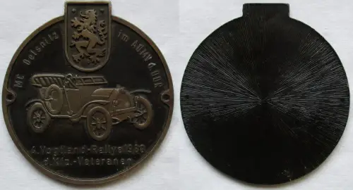 seltene DDR Plakette 4.Vogtland KFZ-Veteranen Rallye MC Oelsnitz 1980 (145196)