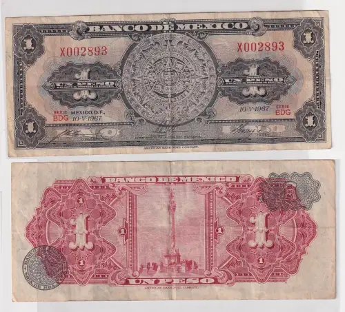 1 Peso Banknote Mexiko 10.V.1967 (166306)