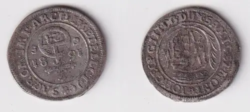1/24 Taler Sachsen albertinische Linie 1681 ICF ss (150870)