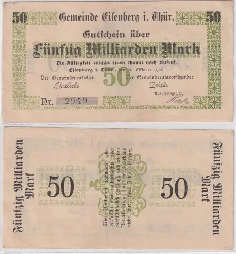 Banknote Inflation 50 Mrd. Mark Eisenberg 26.10.1923 (167679)