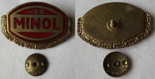 DDR Firmenanstecknadel Ehrennadel VEB Minol Mineralöl und Oleum Gold (160287)