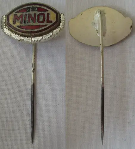 DDR Firmenanstecknadel Ehrennadel VEB Minol Mineralöl und Oleum Silber (165022)