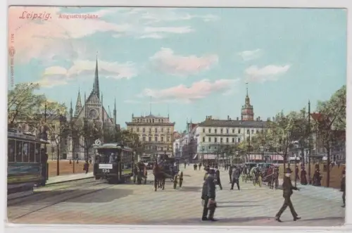94938 Ak Leipzig Augustusplatz 1908