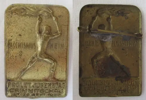 seltenes Abzeichen Proletarischer Jugendtag Crimmitschau 1930 (160868)