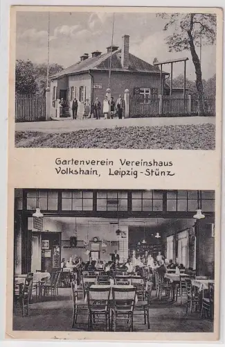 74364 Mehrbild Ak Leipzig Stünz Gartenverein Vereinshaus Volkshain 1933