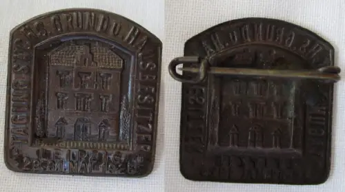 Abzeichen Tagung sächsischer Grund- und Hausbesitzer Leipzig 1926 (164841)