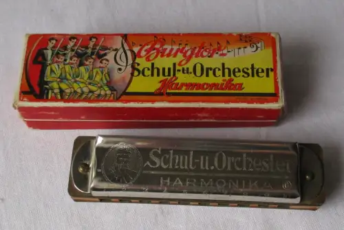 Mundharmonika Burgtor Schul- und Orchester-Harmonika um 1940 (117202)