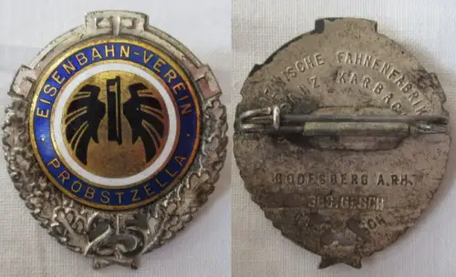 seltenes Abzeichen 25 Jahre Eisenbahn Verein Probstzella um 1920 (168388)
