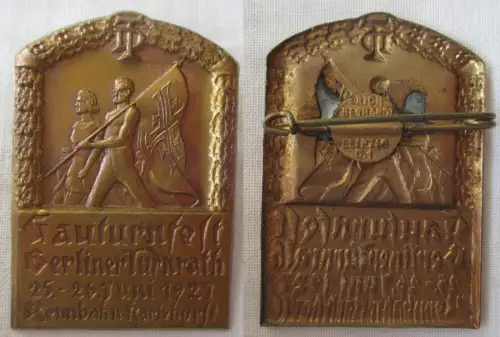 Abzeichen Gauturnfest Berliner Turnrath 1927 Rennbahn Karlshorst (168306)