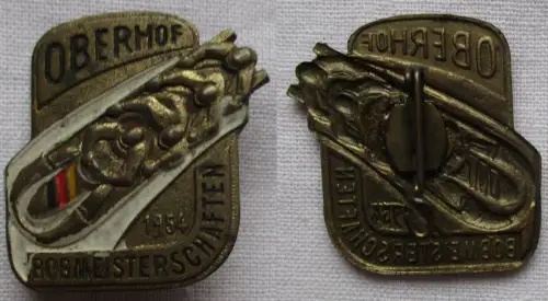 seltenes DDR Abzeichen Bobmeisterschaften Oberhof 1954 (112485)