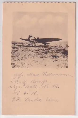 62143 Ak Flugzeug Nachrichten Komp. Jägerbataillon 12 Landwehr im 1. Weltkrieg