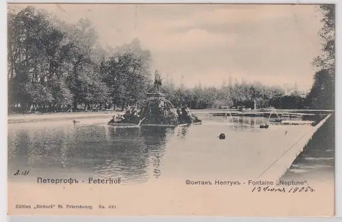 88840 Ak Petergof Fontaine Neptune Neptunbrunnen 1905