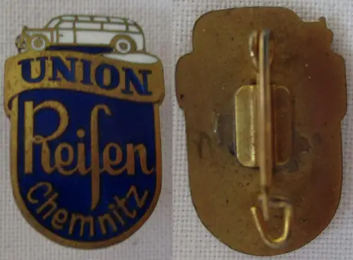 emailliertes Abzeichen Union Reisen Chemnitz um 1940 (166341)