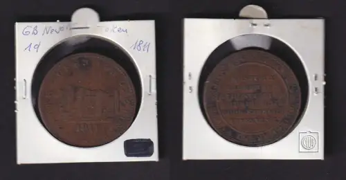 1811 Großbritannien 1 Penny Token Newark Nottinghamshire Medaille (154433)